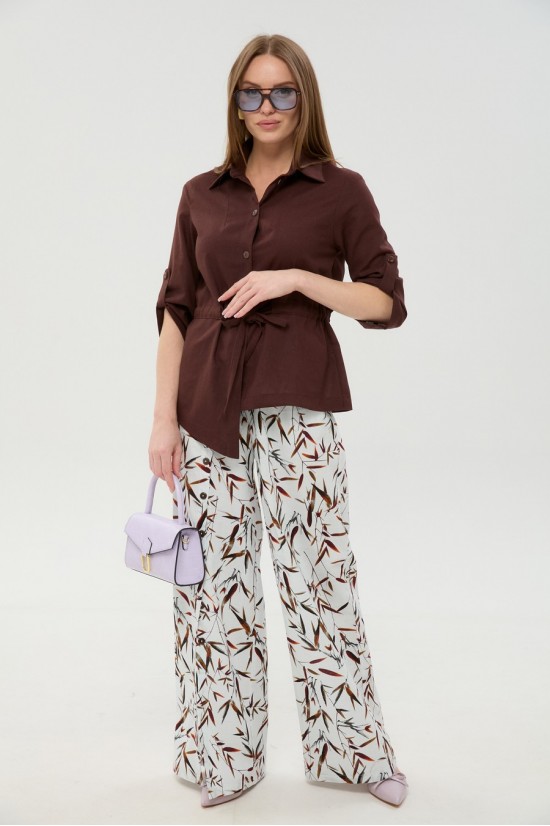 NIKVA 981-6 шоколад и листья мультиколор