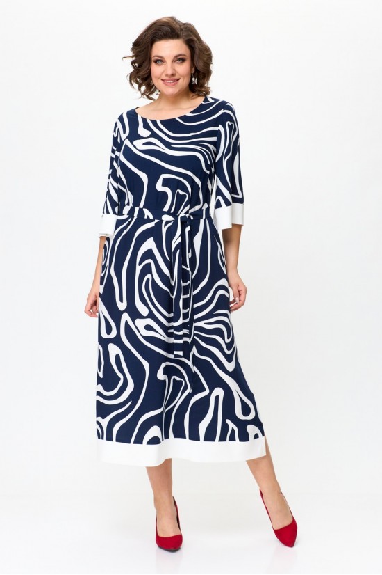 Карина Делюкс 1245 синий+белый