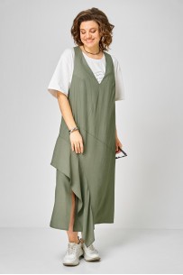 Карина Делюкс 1437 молочный+зеленый