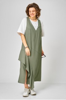 Карина Делюкс 1437 молочный+зеленый