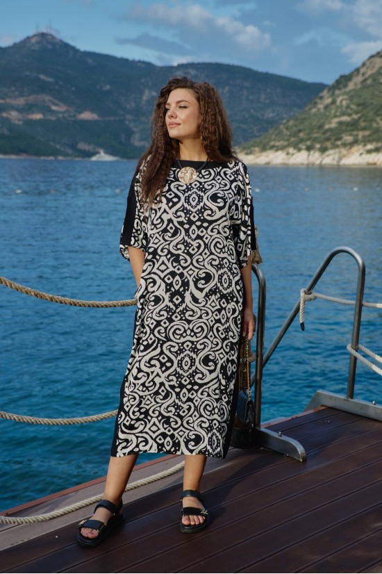 Vittoria Queen 28073 черно-бежевый принт