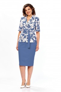 Милора-стиль 1361 синий + цветы