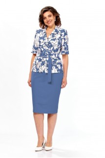 Милора-стиль 1361 синий + цветы