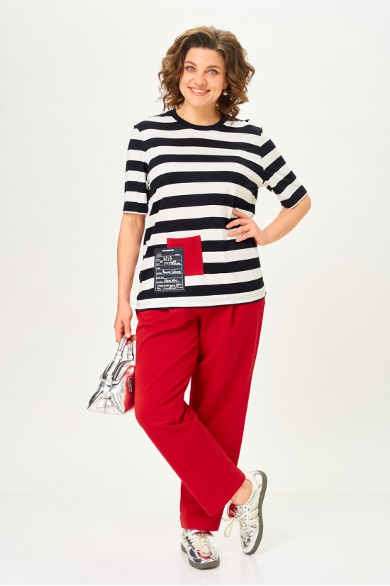 Michel chic 1452 красный, полоска