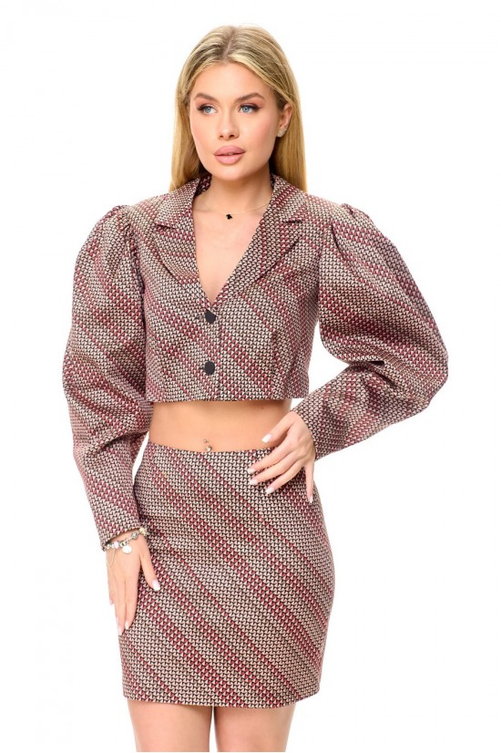 ABBI style 5019.2 бежевый с бордовым