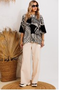 Anastasia 1246 бежево-черный + св.бежевый