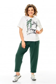 Michel chic 1458 темный изумруд, белый Michel chic 1458 темный изумруд, белый