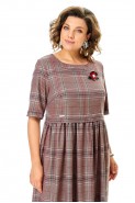 Michel chic 2132/2 брусничный, клетка