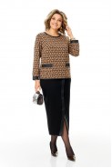Michel chic 1394 карамель+черный