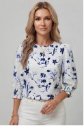 ABBI style 4076 белый с синим принтом