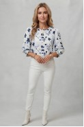 ABBI style 4076 белый с синим принтом