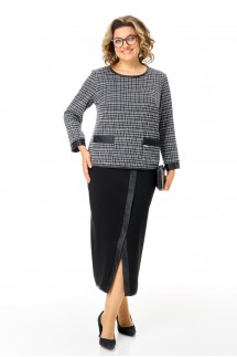 Michel chic 1394/2 фактурная клетка+черный