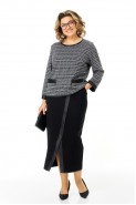 Michel chic 1394/2 фактурная клетка+черный