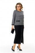 Michel chic 1394/2 фактурная клетка+черный