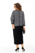 Michel chic 1394/2 фактурная клетка+черный