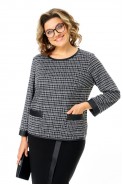 Michel chic 1394/2 фактурная клетка+черный