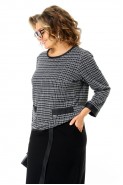 Michel chic 1394/2 фактурная клетка+черный