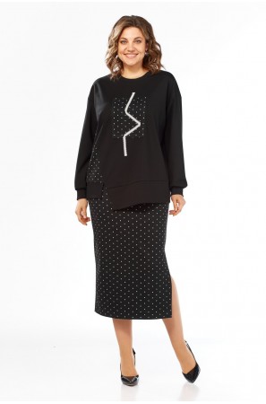 Alani Collection 2688 черный+черный в горошек Alani Collection 2688 черный+черный в горошек