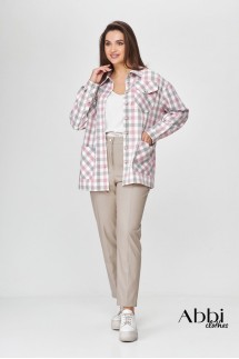 ABBI Style 5002 розовая клетка+беж