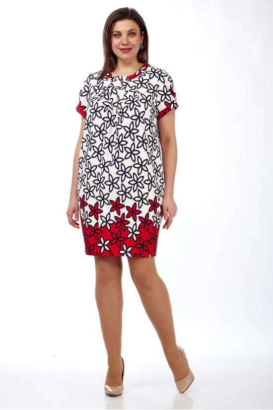 Lady Style Classic 1075 молочный+красный
