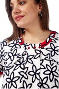 Lady Style Classic 1075 молочный+красный